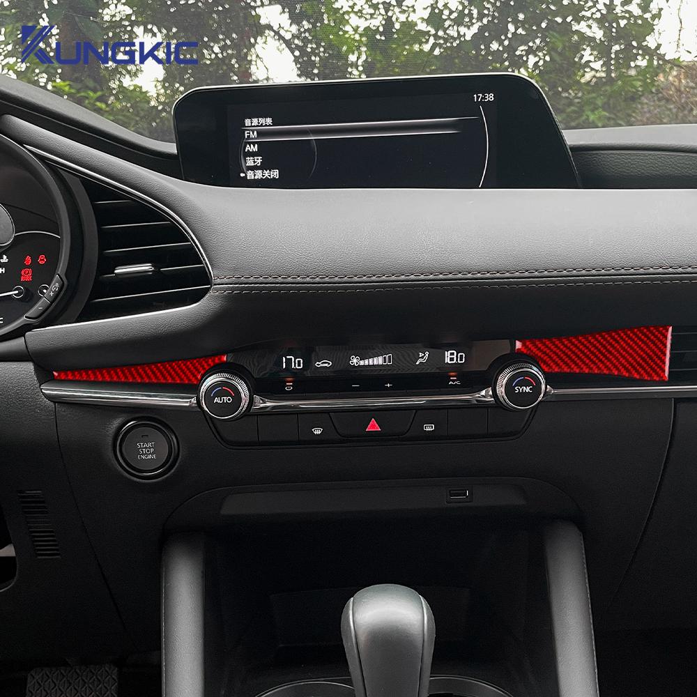 Carbon Fiber Style Interior Sticker for Mazda 3 BP 2019-2025 Mazda3 Axela Center Console LHD RHD