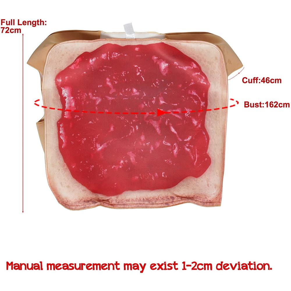 Взрослый унисекс забавный костюм с арахисовым маслом и желе для пар на Хэллоуин, карнавальный костюм для вечеринки, нарядное платье