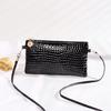 Alligator Print Small Square Bag Women's South Korea Coin Bag Hand Shoulder Crossbody Bag Patent Leather Key Mobile Coin Purse