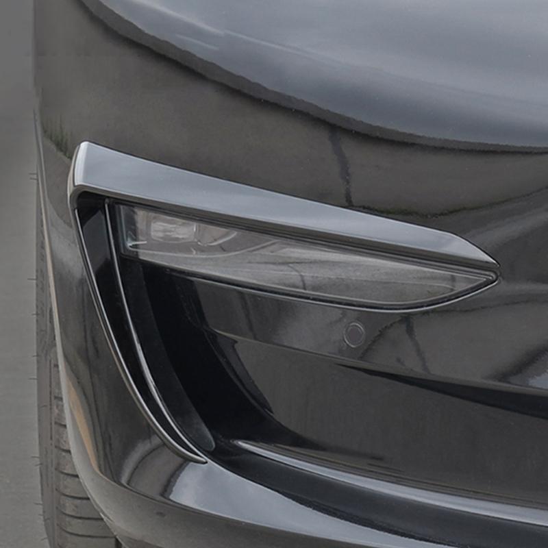 Front Fog Light Eyelid Eyebrow Molding Stripe ABS Decal Pre-Cut Sticker for Car Styling