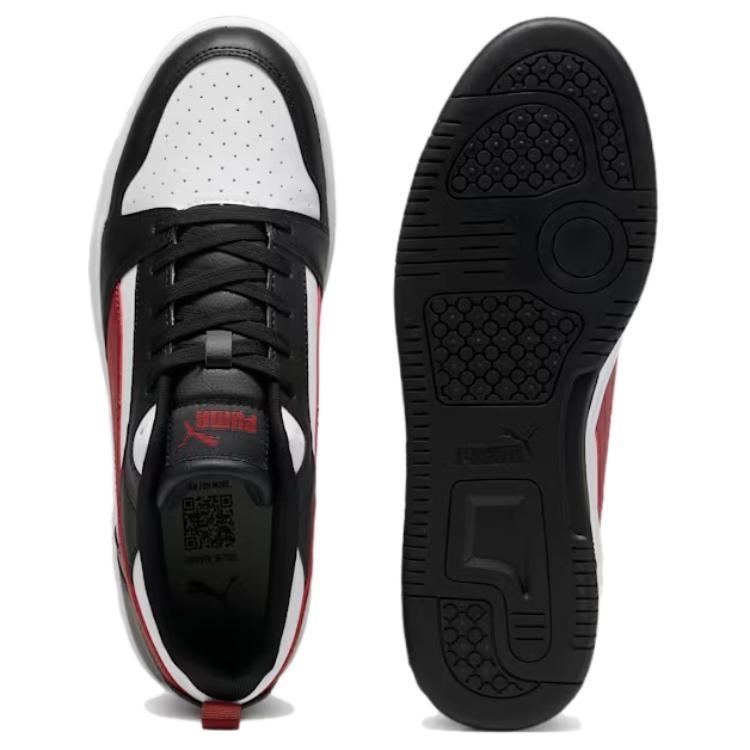 PUMA Rebound V6 Low top Skateboard Shoes Unisex Black White 392328-30
