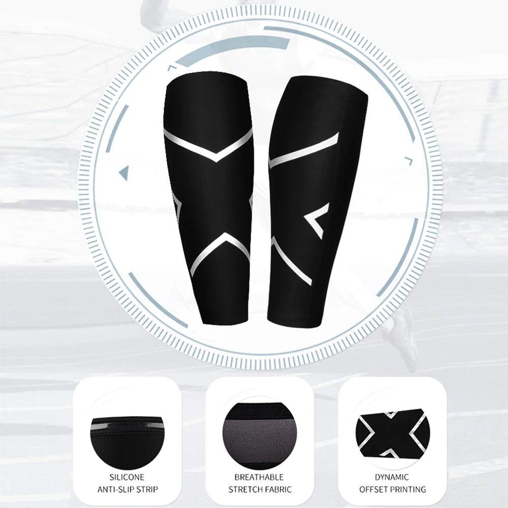 Polyester Leg Compression Sleeve Leg Guard Sleeves Calf Brace Sports Safety