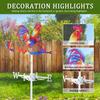 Colorful Stainless steel Rooster Wind Vane Rooftop Weather Indicator Wolf Decorations Retro Outdoor Garden Farm Wind Direction