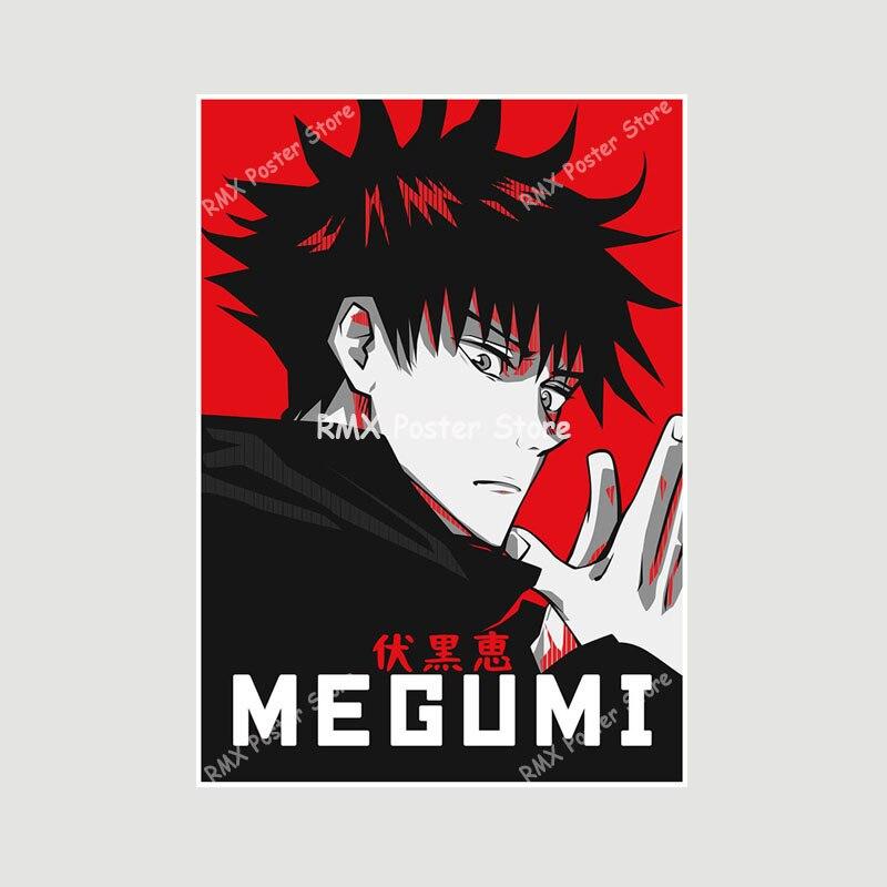 Белые бумажные постеры Jujutsu Kaisen, японские классические аниме-принты, украшение для дома, настенные наклейки, декор для гостиной, бара