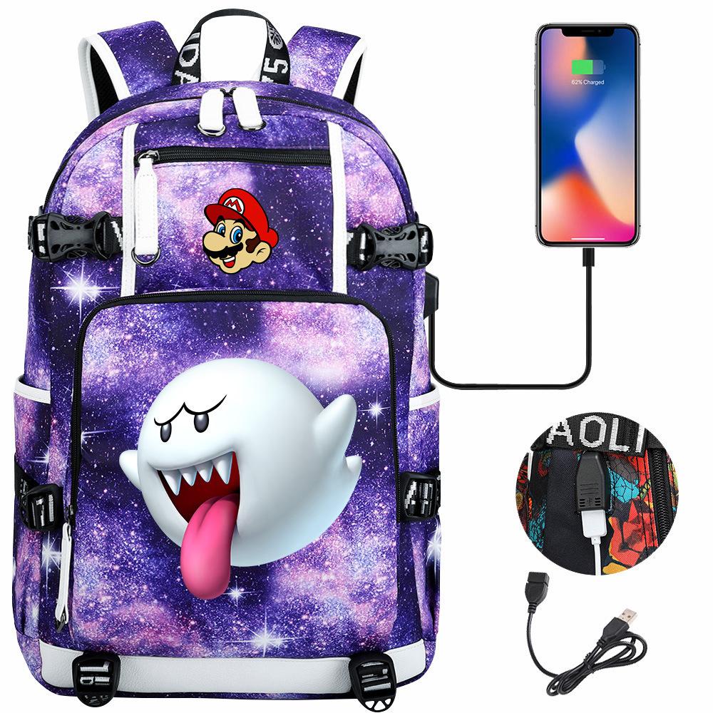 17-inch Popular Print Youth Backpack Large Capacity for Students Unisex Travel Casual School Bag
