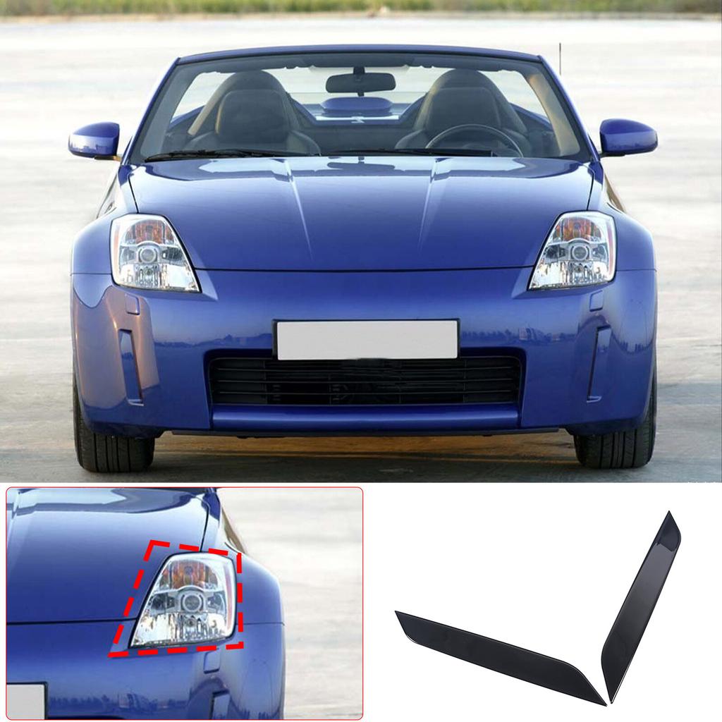 Глянцевые черные накладки на веки фар для Nissan 350Z Z33 2003-2006