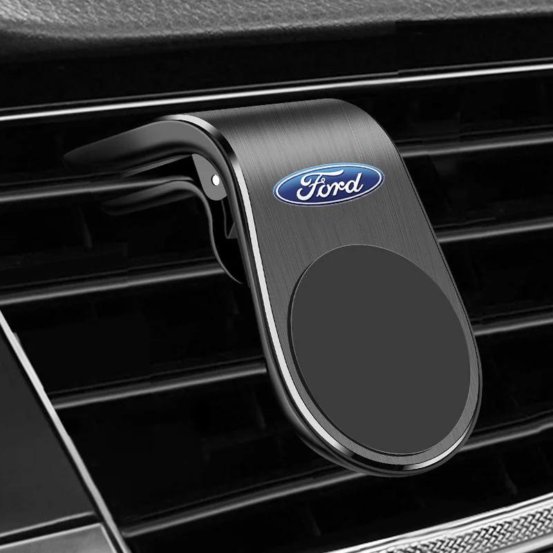 Car Sticker Ford New 2025 Hot Car Air Vent Clip Mount Metal Magnetic Phone Holder Stand GPS Display For Ford Fiesta C-Max Kuga R