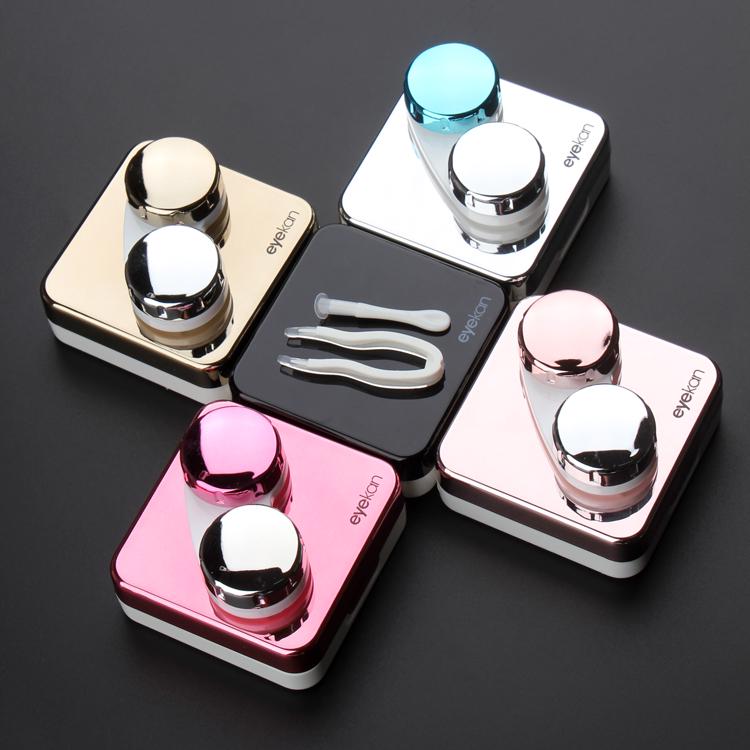 High Quality Reflective Cover Contact Lens Kit Case with Mirror