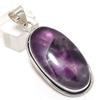 Natural Sage Amethyst Gemstone 925 Sterling Silver Jewelry Pendant 2.29" H2F85