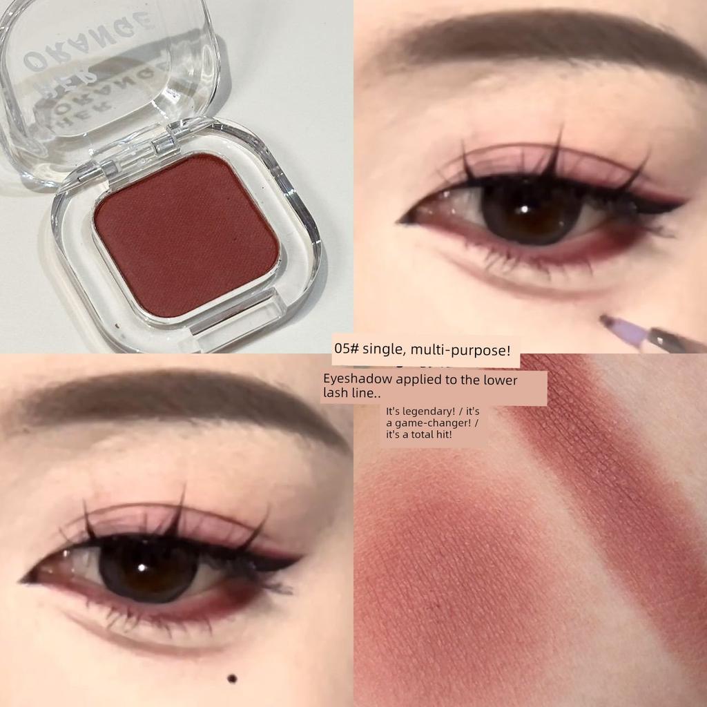 New Eyeshadow in Red-Brown Tones, Single Color Ice Cube Mini Pocket Eyeshadow, Multi-Use for Lower Lash Line