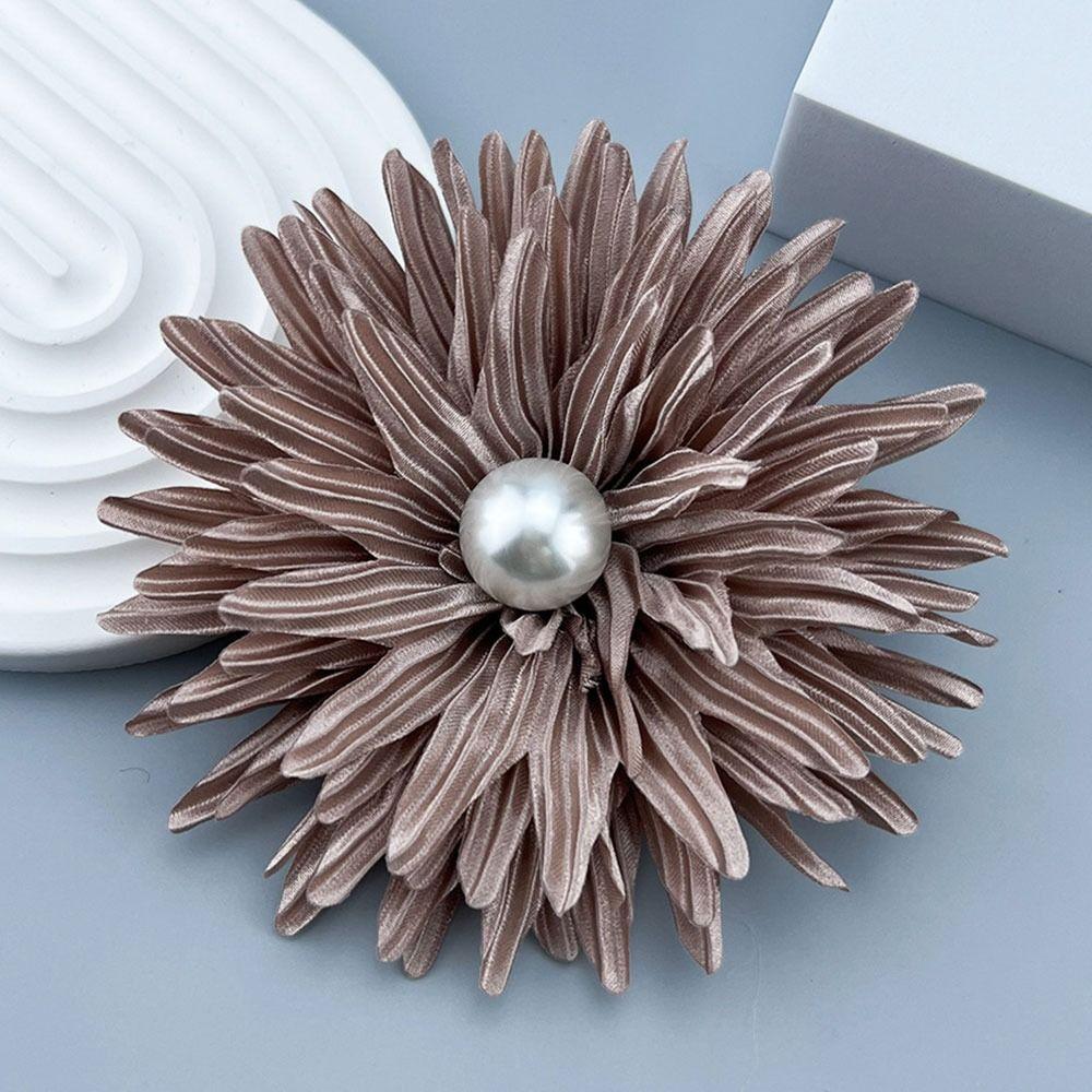 Fabric Handmade Accessories Large Flower Brooch Jewelry Badge Accessories Pin Brooch New Corsage