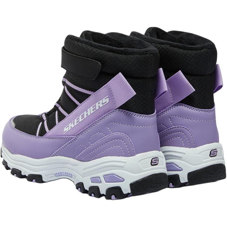 Skechers Девочки Нескользящая Амортизирующая Износостойкая Дышащая Высокие Наружные Ботинки Лавандовые Детские 664200L-BKLV
