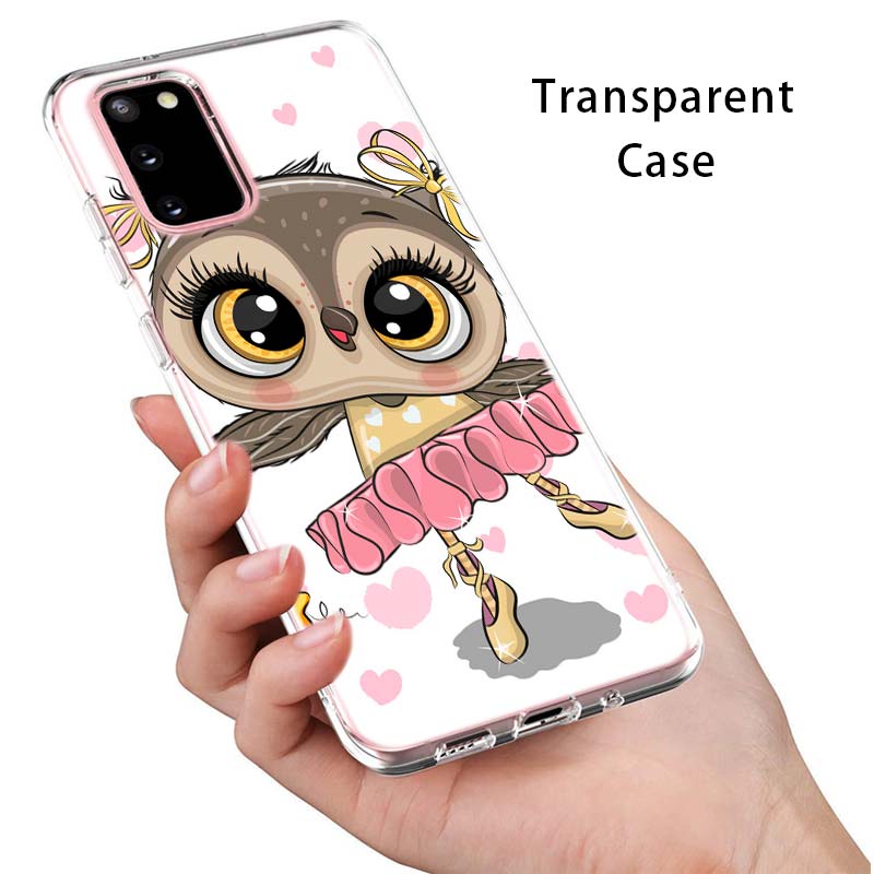 Lovely Animal Owl For Samsung Galaxy S22 Pro S21 S20 FE Ultra S10 S10E Lite S9 S8 Plus S7 S6 Edge Soft Phone Case