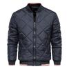 Autumn and Winter Men's Stand Collar Cotton Jacket Solid Casual Cotton Jacket Zipper Cotton Jacket Men