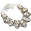 Ocean Jasper Gemstone Handmade Ethnic 925 Silver Necklace 18" JCN353-66