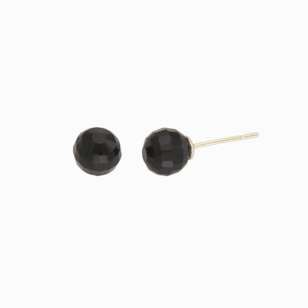 LLOYD Cut Onyx 6mm 14k Gold Earrings LPFE3035G