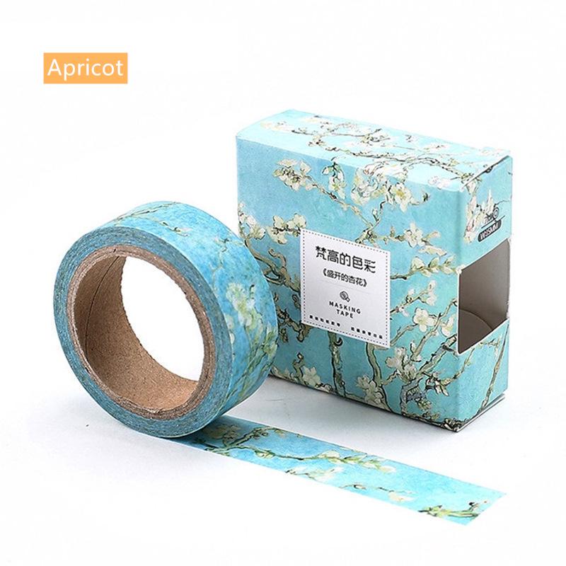 Van Goah Painting Washi Tape Starry Night Irises Apricot Adhesive Masking Tapes Deco Stickers A6186