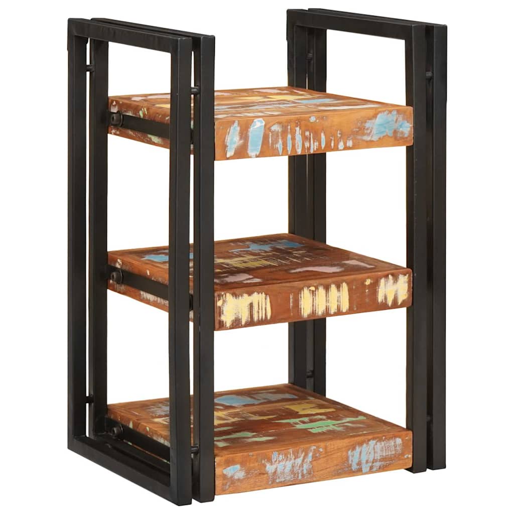 Nightstand in Brown and Black 38 x 33 x 58 cm Solid Reclaimed Wood