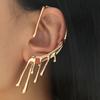 Exaggerated Personality Fashion Lava Ear Hanging Ins Design Feeling Water Drop Retro Ear Bone Clip Earrings Jewelry Women