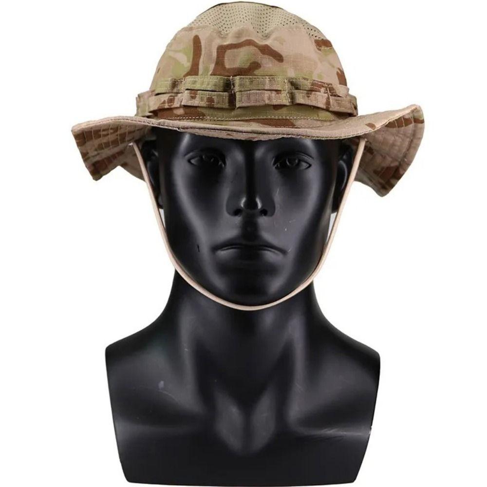 Large Brim Fisherman Hat Breathable Multicam Fishing Sun Cap Durable Bucket Benny Hats Hiking