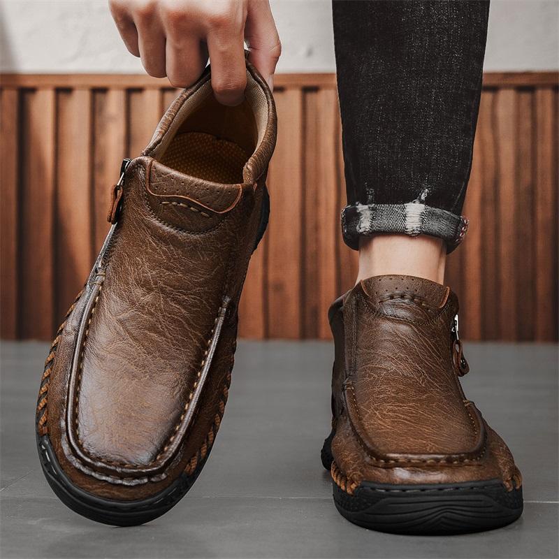 Plus Size 39-48 Men's High-top Casual Shoes Handmade Shoes Casual Sneakers