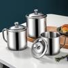 304 Stainless Steel Beer Coffee Mug Camping Anti-Scalding Tea Water Cold Drink Cup Home Office Use Portable Gargle Cups with Lid