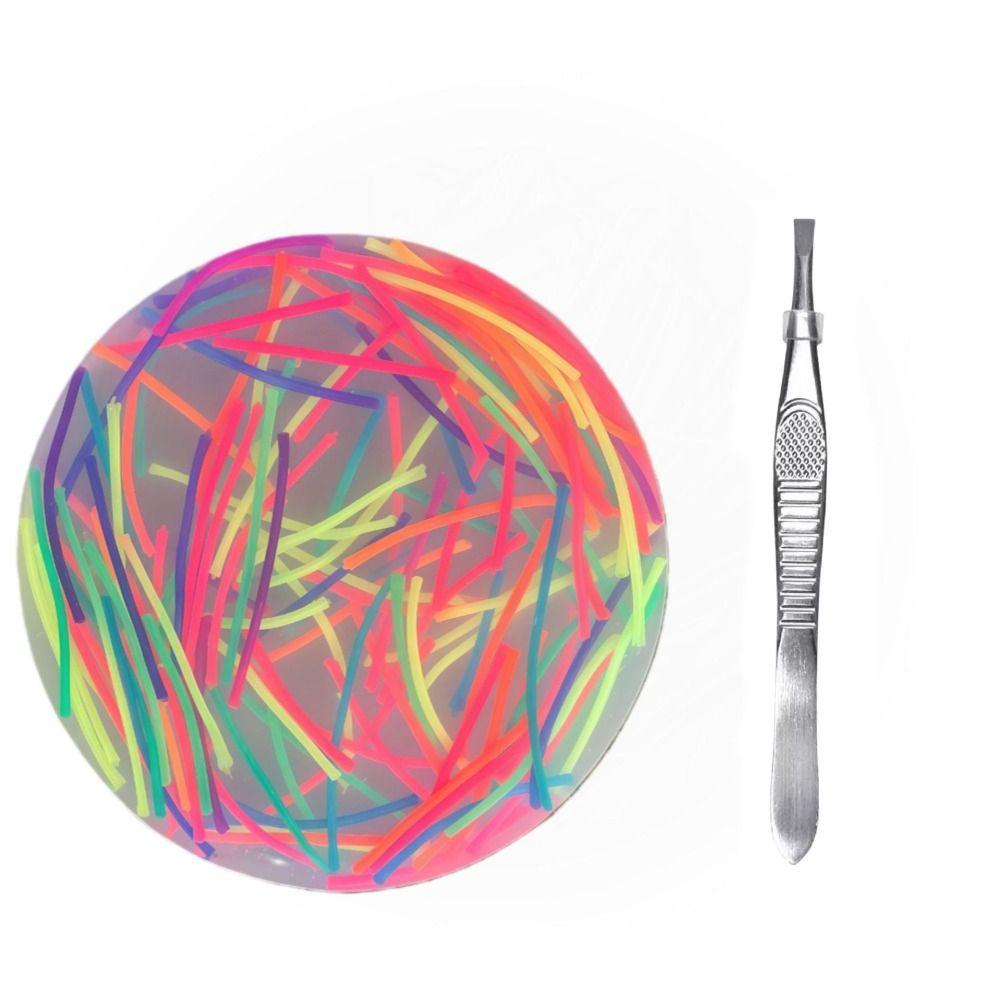 Round Skin Picking Fidget With Tweezers Sensory Picking Pad Funny Silicone Picking Pad Adults