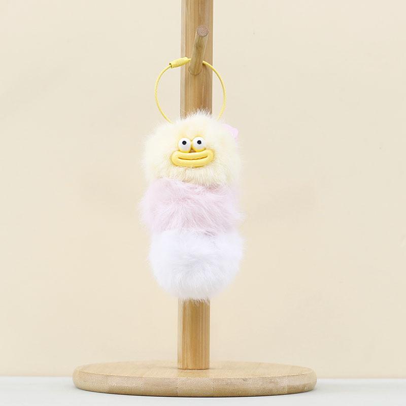 Cute Cartoon Caterpillar Plush Pendant Car Keychain Doll Bag Pendant Doll Couple
