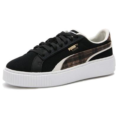 Замшевые кроссовки на платформе, повседневные, с низким верхом, женские, черные 395228-01