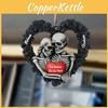 Acrylic Heart 2d Couple Skull Car Pendant For Halloween And Decoration Christmas