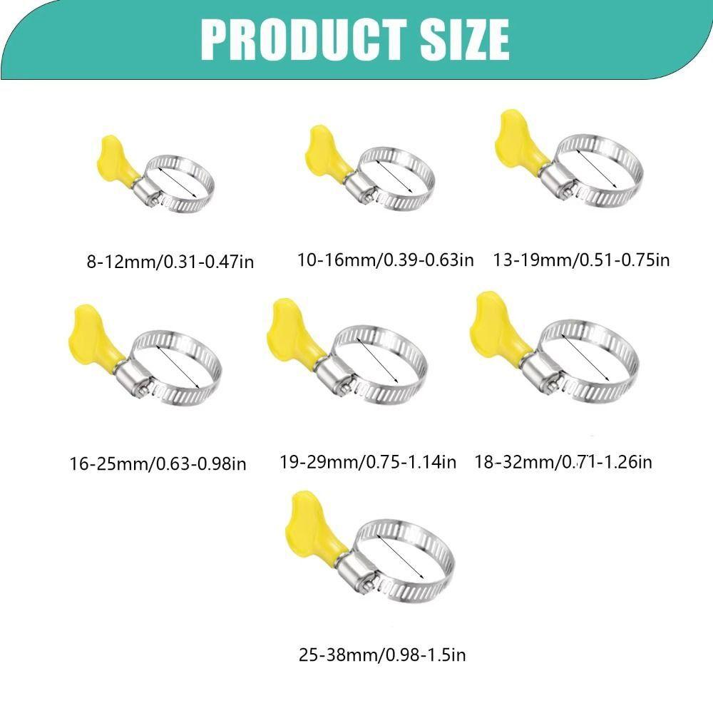 10 Pcs Powerful Fastener Stainless Steel Hose Clamp Adjustable Sealing Clamps Hose Clamp Gas Tube