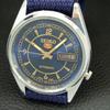 ЯПОНСКИЕ ВИНТАЖНЫЕ ОТРЕМОНТИРОВАННЫЕ АВТОМАТИЧЕСКИЕ МУЖСКИЕ ЧАСЫ SEIKO 5 7009A С СИННИМ ЦИФЕРБЛАТОМ a445827-1