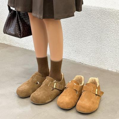 Осень и зима толстоподошвенные плюшевые туфли женская обувь носить теплые тапочки хлопковые туфли одинарные туфли