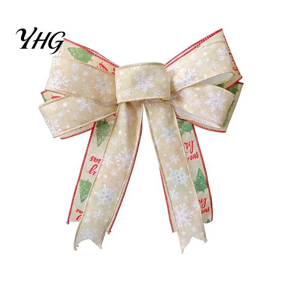 Reusable Seasonal Bows Christmas for Wreath, Merry Craft Bow Ornaments, Winter Tree Fabric Wreaths Decoration Holiday Tree, Front Door, New Year Party
