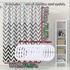 Black and white wave line bathroom curtain Minimalist design bathroom dry and wet separation PEVA waterproof material