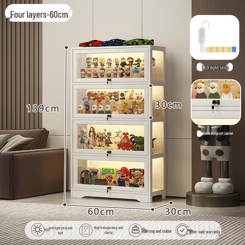 Акриловая стеклянная витрина с замком для игрушек и призов