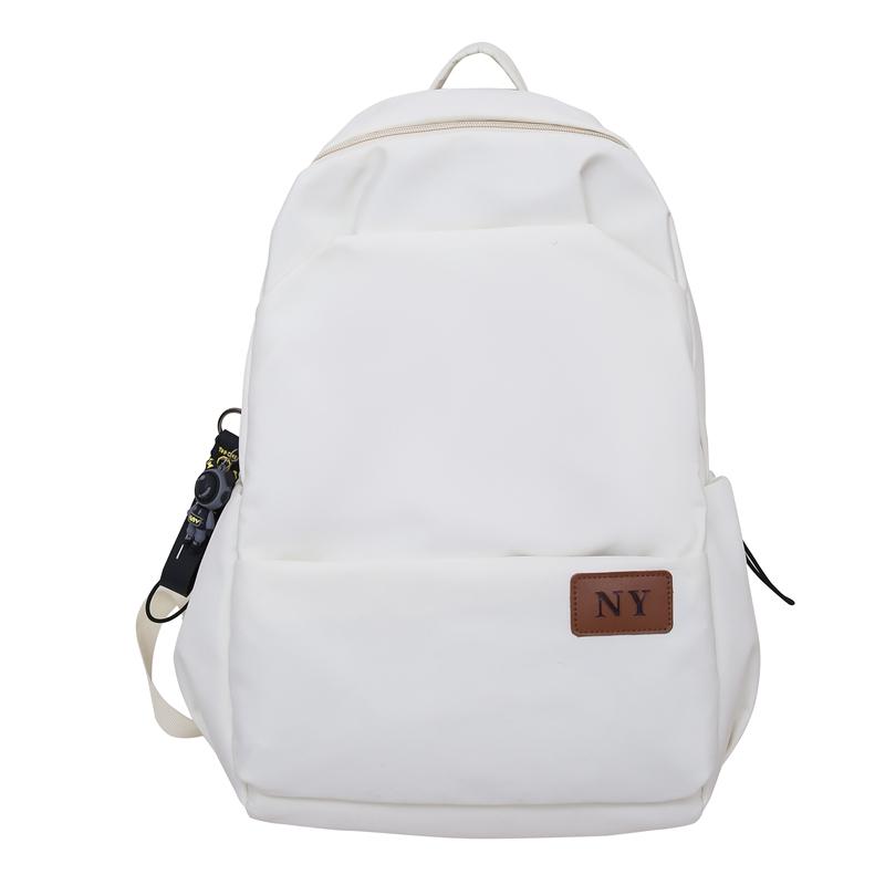 Сплошной цвет, студенческая школьная сумка, мужской рюкзак большой емкости, женский рюкзак для старшеклассников