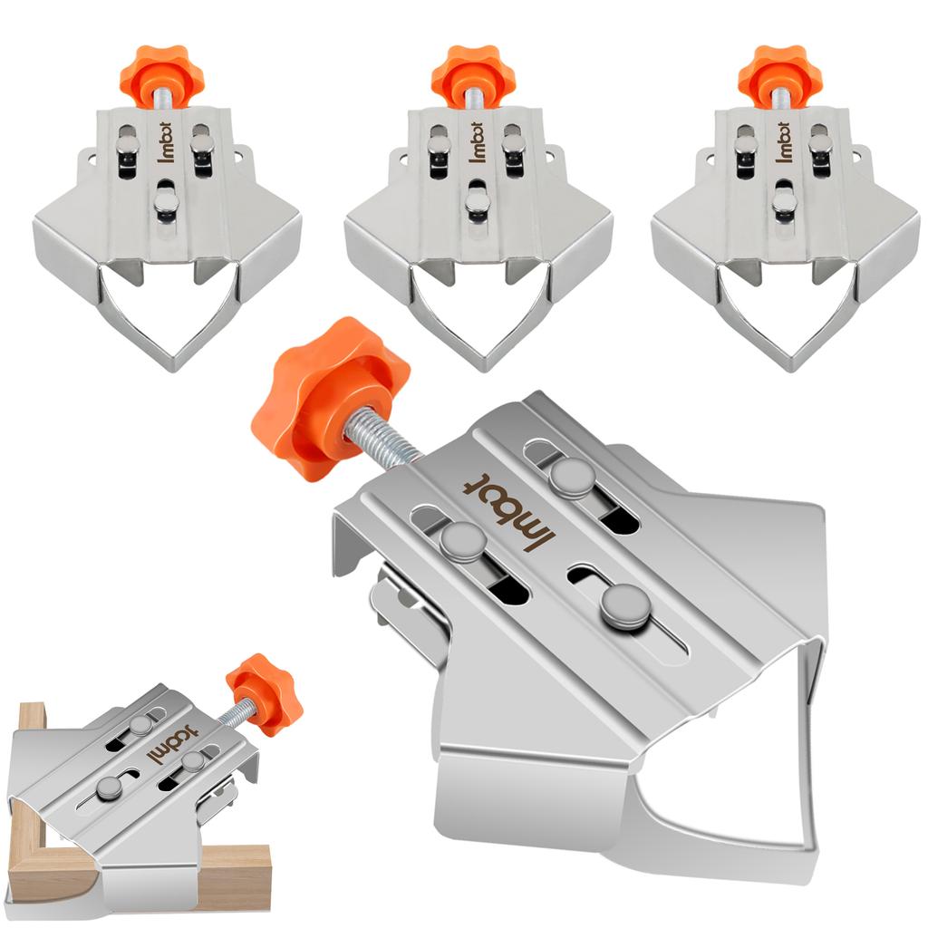 2 шт./комплект угловых зажимов для деревообработки, 90-градусный угловой зажим с регулируемой поворотной губкой для дерева, металлической трубы, стального стержня, стекла