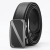 New Men's Real Beef Two Layer Leather Open Edge Wear Automatic Buckle Belt Imitation Steel Business Casual Men's Belt