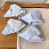 Striped Triangular Shark Hair Clip Fashion Matte Non-slip Hairpin for Women Girls Weekend Outing Hair Styling Accessory