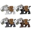MOC Medieval Action Figures Lotr Soldiers Armored Wolf Rider Upgraded Version Mount Knights Building Blocks Bricks Toys