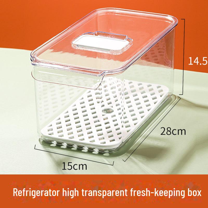 Refrigerator Storage Drawer Box, Food-Grade Transparent PET Basket
