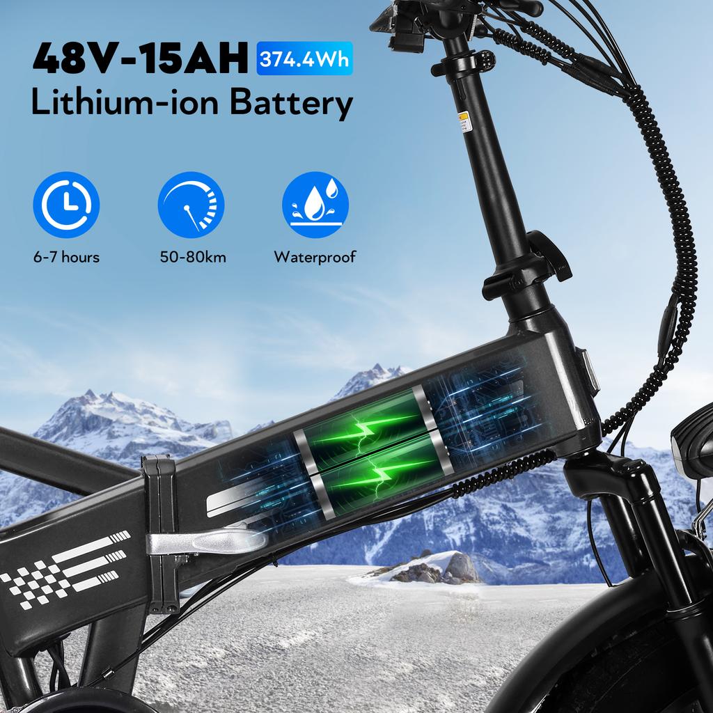 20 Inch Fat Tire Electric Bike With 48V 15Ah Battery 250W Motor EU Warehouse In Stock Fast Delivery For Off Road Commuting
