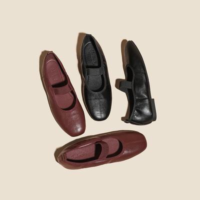 Красные туфли-балетки с круглым носком и эластичной резинкой для женщин, свадебные, большой размер 43, коллекция лето 2025