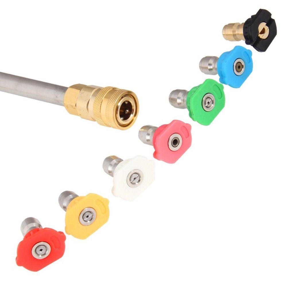 5 шт. быстроразъемная насадка для мойки высокого давления из нержавеющей стали, насадки для мойки автомобиля, насадки для мойки высокого давления