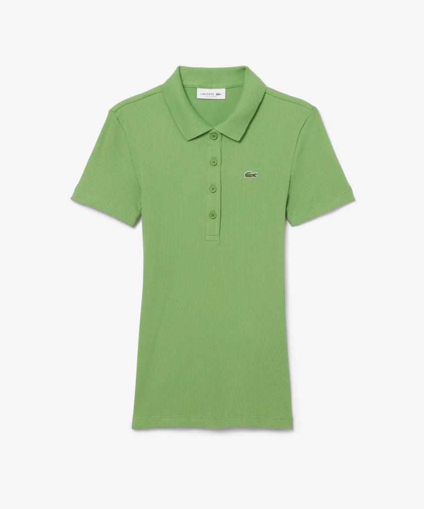 LACOSTE Женская облегающая футболка-поло в рубчик Df5377-56G Npa