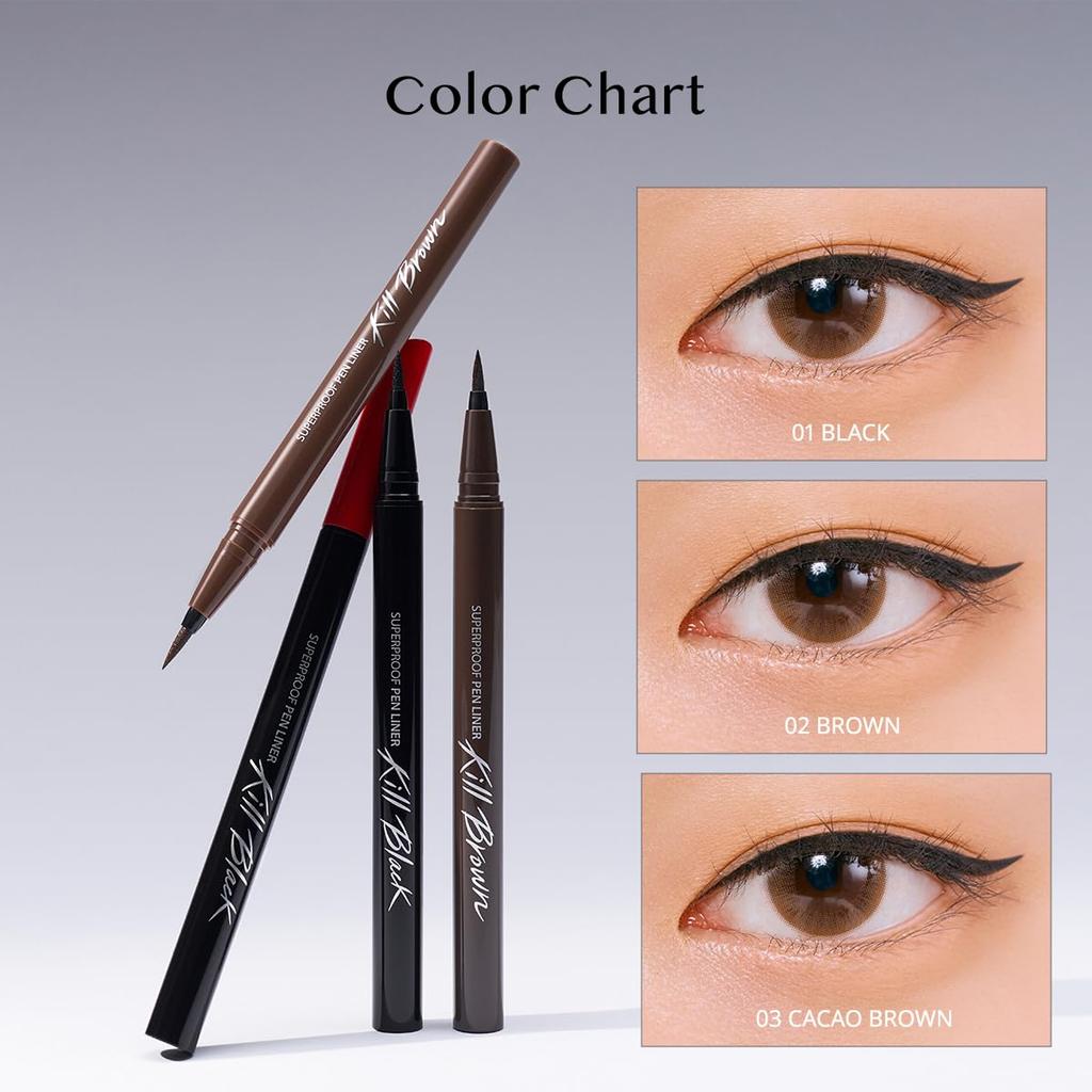[Official] CLIO Superproof Pen Liner Kill Brown #002 BROWN [Parallel Import]
