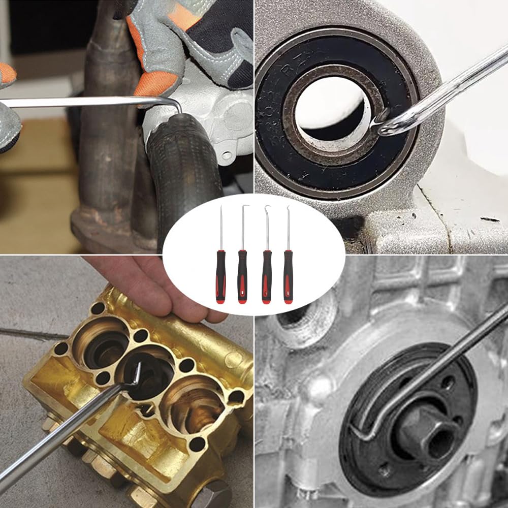 CHENLONBT Type Spring Hook Oil Seal Hook Set Oil Seal Remover 5 Piece Motorcycle Pulling Tool Set Spring Hook