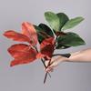 Red Green Artificial Magnolia Leaves Floral Arrangement Faux Magnolia Branch  Wedding