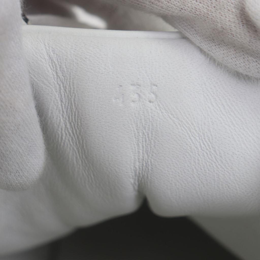 Excellent HERMES High cut sneakers inject White black leather mens 43.5 Used